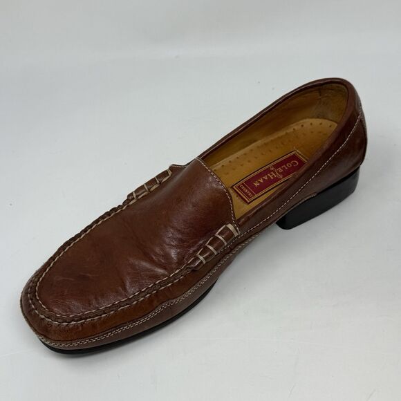 Cole Haan Country Loafers Shoes Womens 10.5 AA Narrow Brown Leather Business - Picture 9 of 16